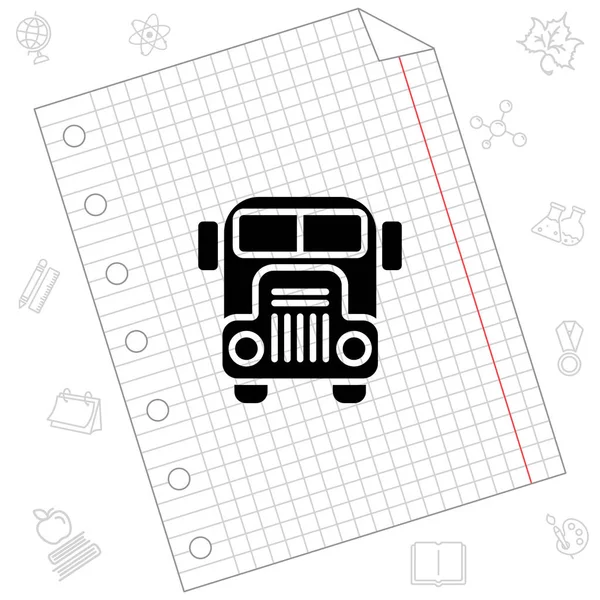 Icono de línea web de autobús escolar — Archivo Imágenes Vectoriales