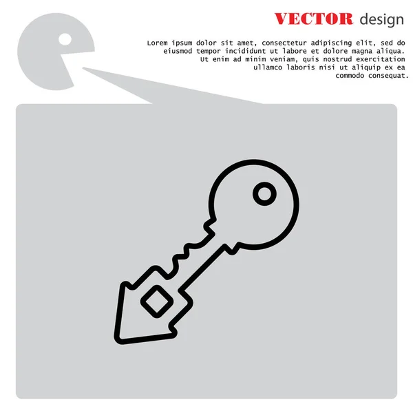 Icône Web Key — Image vectorielle
