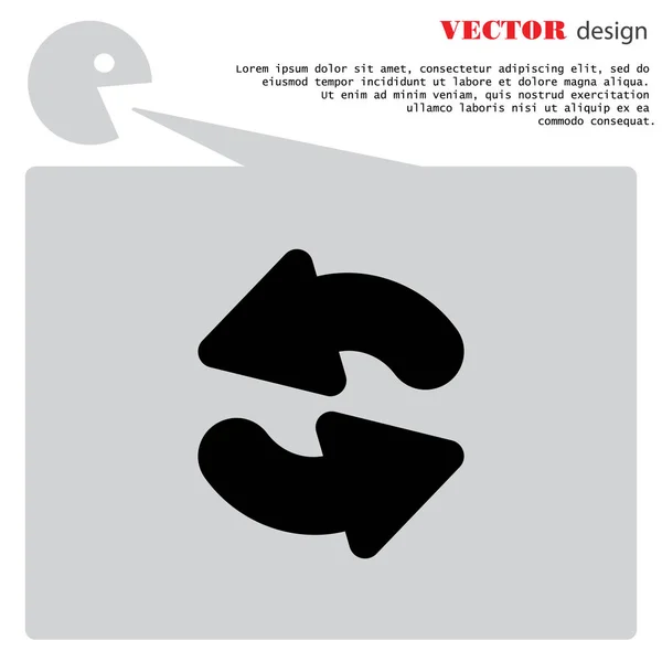 Flechas circulares icono plano — Vector de stock