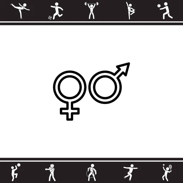 Ikonę symbole płci — Wektor stockowy