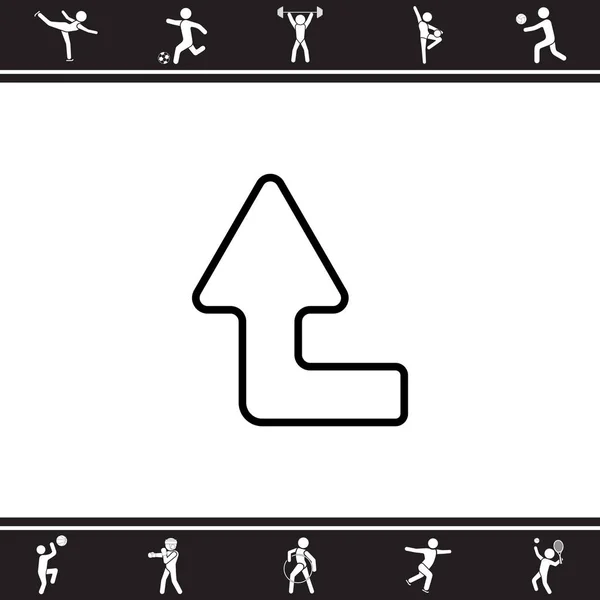 Links omhoog platte pijlpictogram — Stockvector