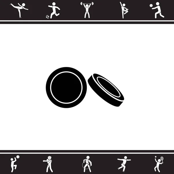 Hockey puck pictogram — Stockvector