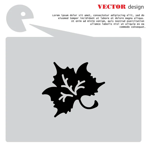 Maple leaf platte pictogram — Stockvector
