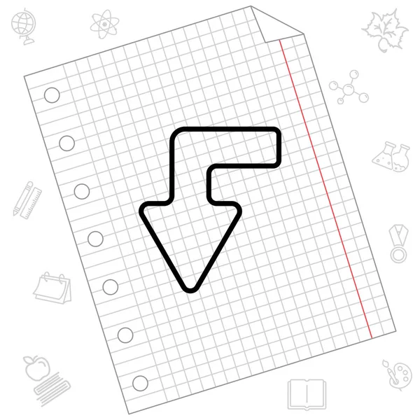  Düz simgesini sol ok