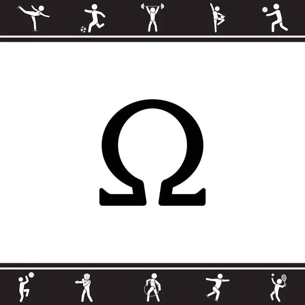 Ikony symbol Omega — Wektor stockowy