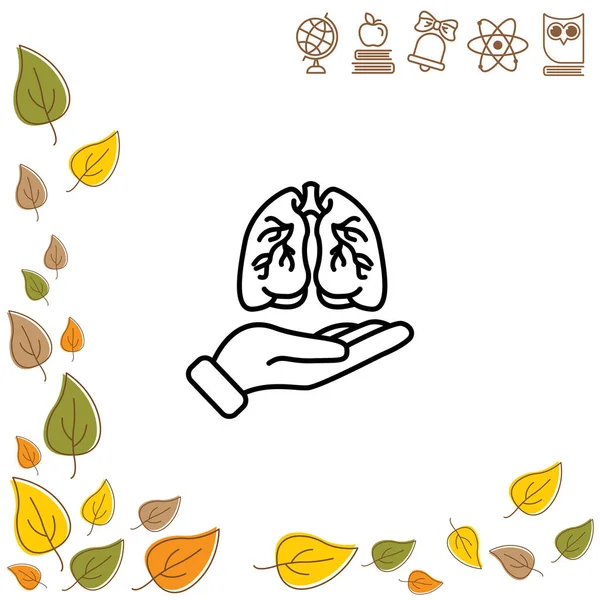 Akciğerlerde el simgesi