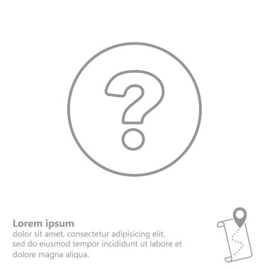 soru işareti satırı simgesi