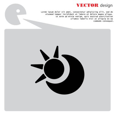 Web simgesi. Güneş ve ay