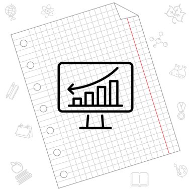 Web satırı simgesi. Monitör 