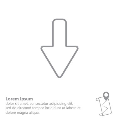 Satırı simgesi aşağı ok