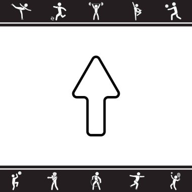 Düz simgesi yukarı yön ok