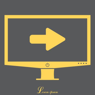 Sağ ok düz simgesi