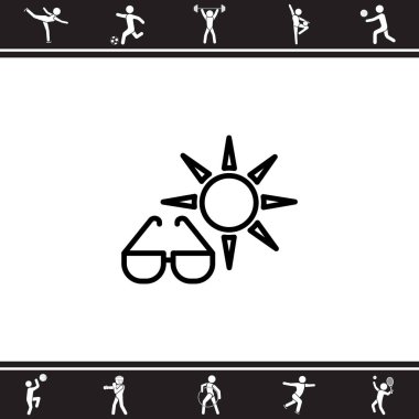 Güneş ve gözlük simgesi