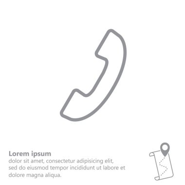 Telefon cep telefonu düz simgesi