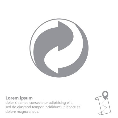 geri dönüşüm işareti simgesi