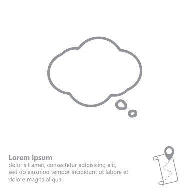 Bulut düşünme simgesi