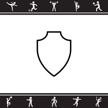 satırı simgesi. Kalkan.