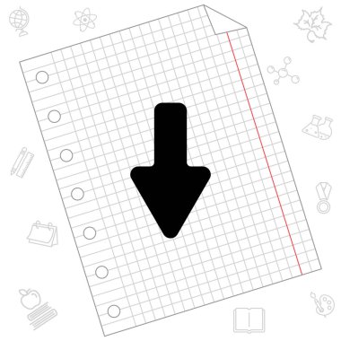 Satırı simgesi aşağı ok