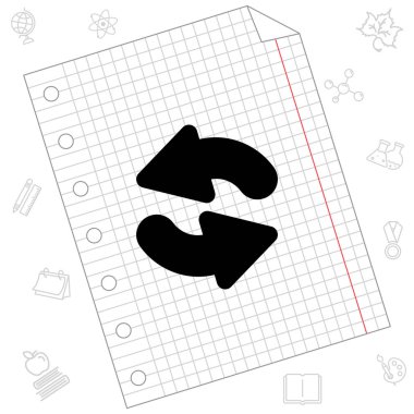 dairesel oklar düz simgesi