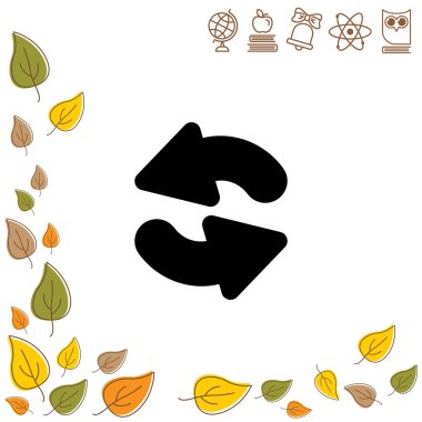 dairesel oklar düz simgesi