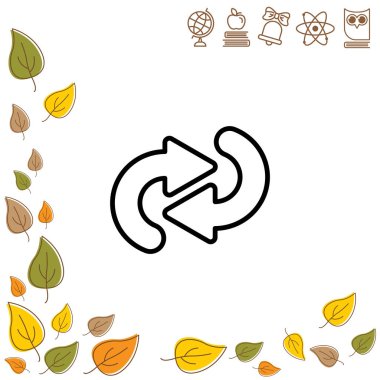 dairesel oklar düz simgesi