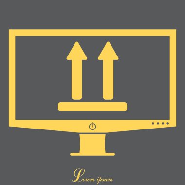 tarafı yukarı işareti simgesi