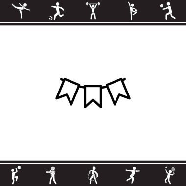 Bayraklar garland, tatil dekorasyon