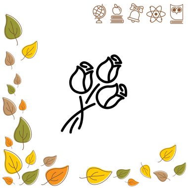 Buket gül simgesinin