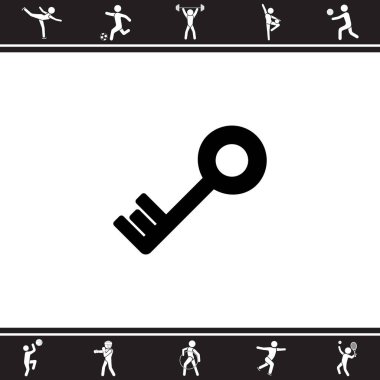 anahtar düz simgesi