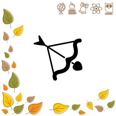 aşk tanrısı ok düz simgesi