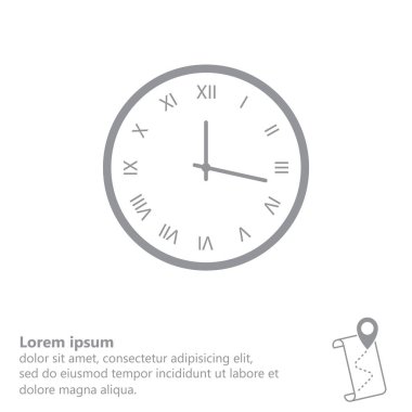 Romen rakamları ile saat simgesi