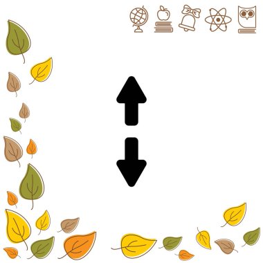 yukarı ve aşağı okları düz simgesi