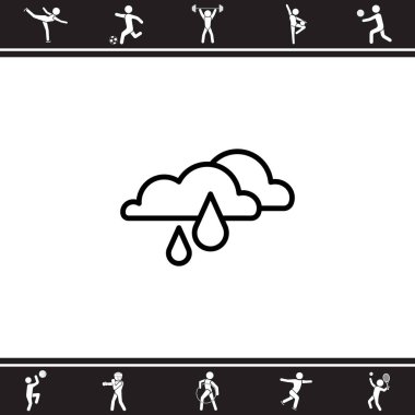 Web simgesi. Yağmur bulutları