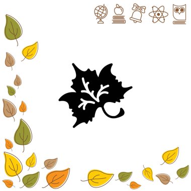 akçaağaç yaprağı düz simgesi