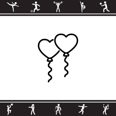 Kalp balonlar simgesi