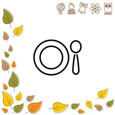 Tabak ve kaşık simgesi