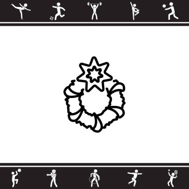 Noel çelenk web simgesi