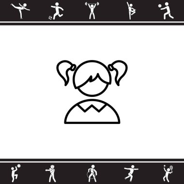 Kafa kuyrukları ile kız öğrenci