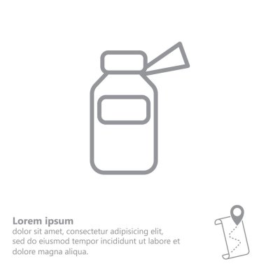 İlaç şişesi satırı simgesi