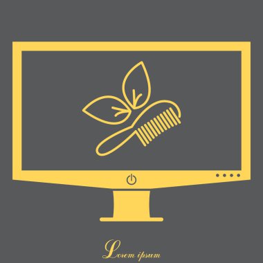 saç fırçası vektör simgesi