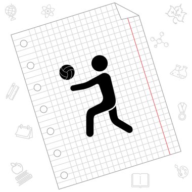 Voleybol oyuncusu simge