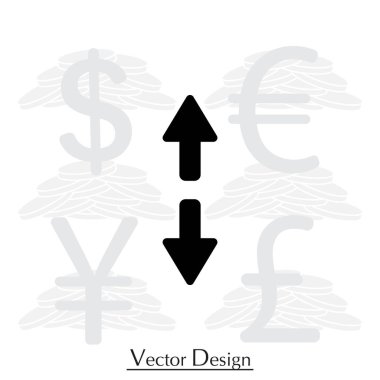 aşağı ve yukarı okları düz simgesi 