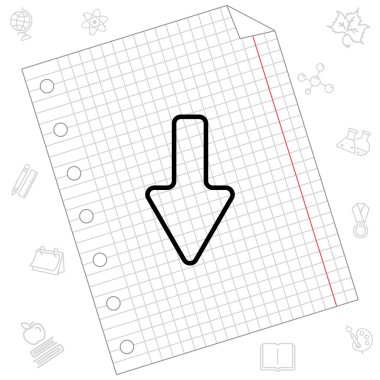 Satırı simgesi aşağı ok