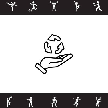 Üç el okları yuvarlak 