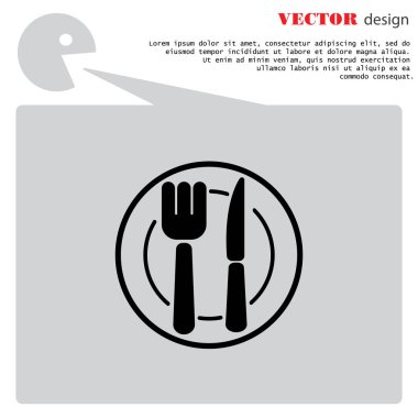 Tabak, çatal ve bıçak simgesi