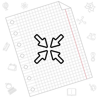 Üst üste gelen oklar düz simgesi