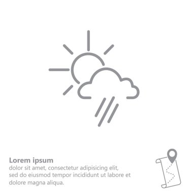  Güneş bulut ile yağmur arkasında