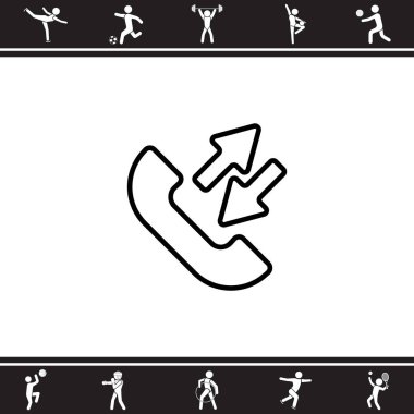  Giden arama Web simgesi