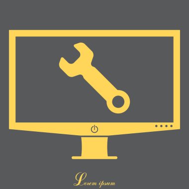 İngiliz anahtarı simgesini illüstrasyon