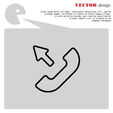  Giden arama Web simgesi